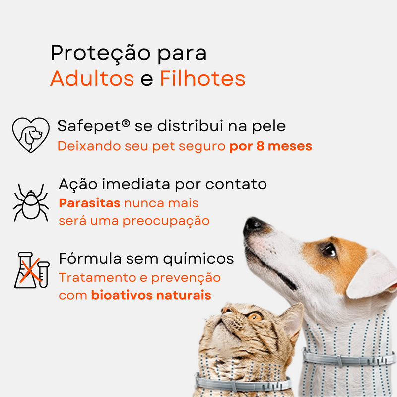 Coleira Anti Pulgas e Carrapatos Original - 8 Meses de Proteção